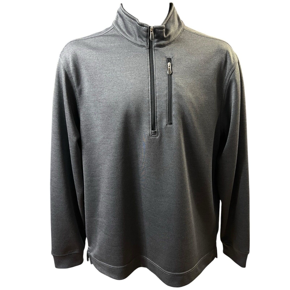 Bolle Mens Golf Quarter Zip Pullover Size M Grey Modern Performance‎ Stretch